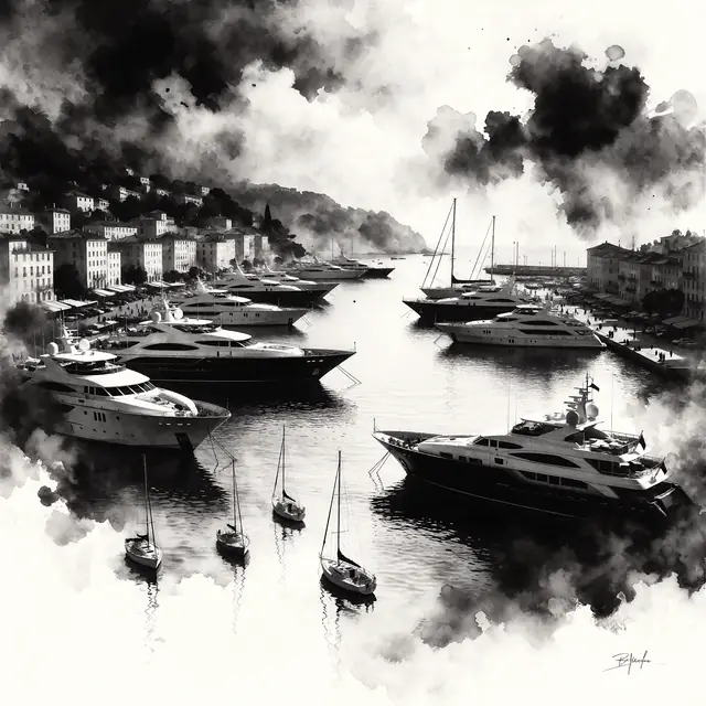 Krea 2 ComfyUI: Yachts and sailboats in the port of Antibes