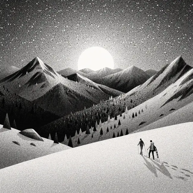 Krea 2 ComfyUI: A sunset over snowy mountains