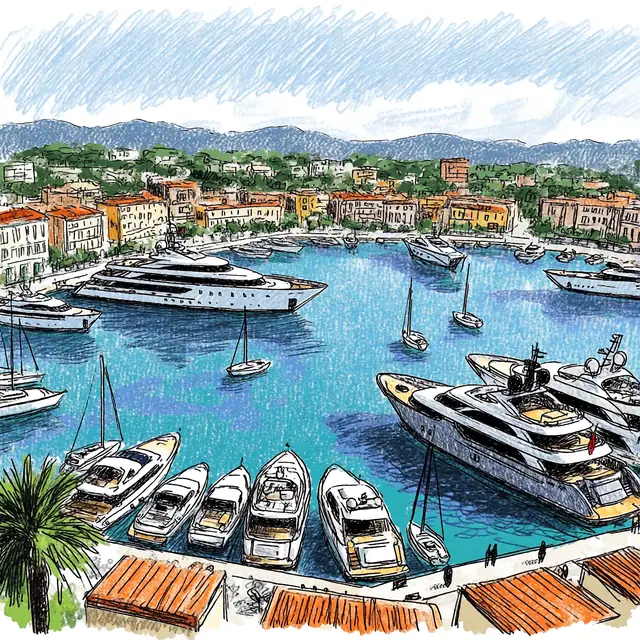 Krea 2 ComfyUI: Yachts and sailboats in the port of Antibes