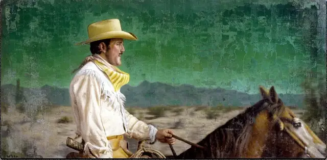 Krea 2 ComfyUI: The same cowboy prompt, style reference 3